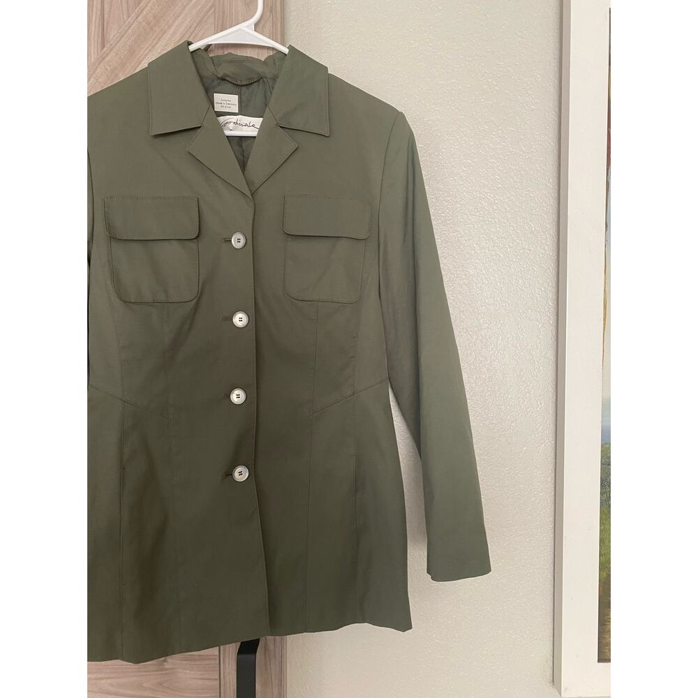 Coordinates Olive Button Front Jacket Med - image 3